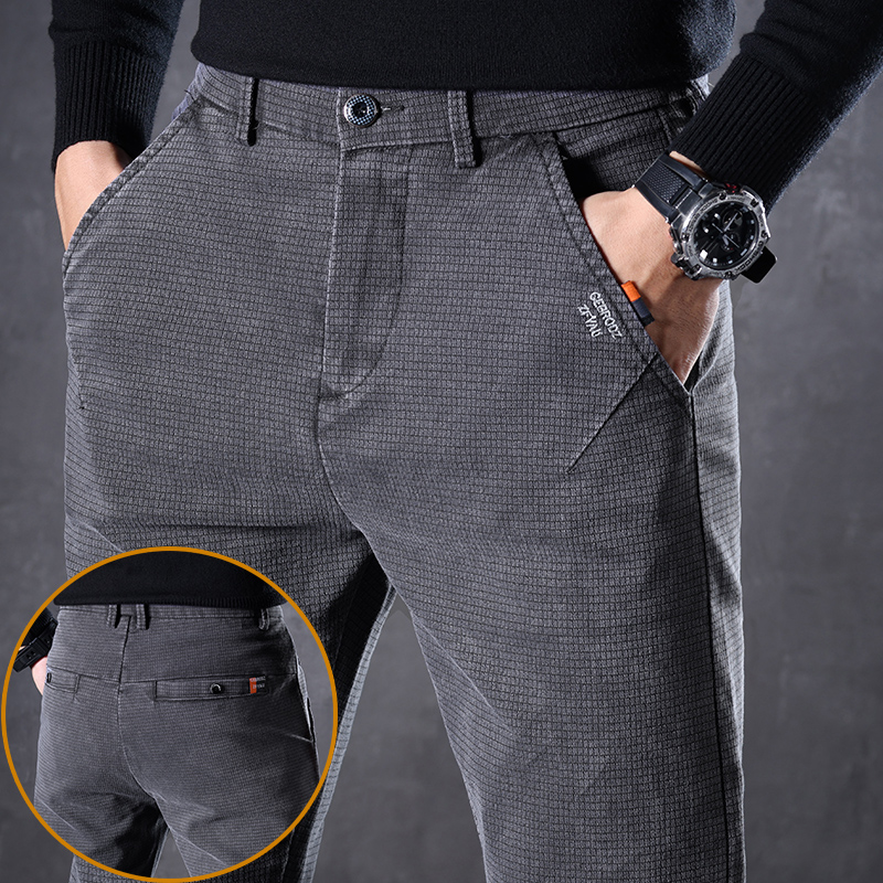Jeans Men Loose straight drum Tide Cards Spring Autumn Clothing 2022 New Elastic Casual Long Pants Men's Spring Trend