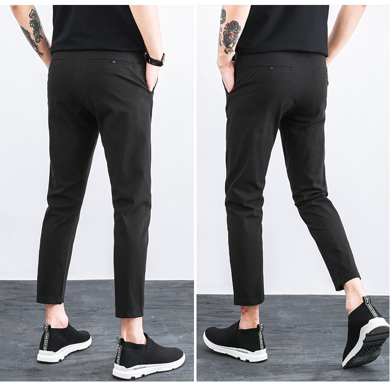 Quần mới 9 điểm nam giản dị Phiên bản Hàn Quốc xu hướng tám điểm 8 chân nam Slim mùa hè hoang dã Quần 9 điểm nam - Crop Jeans đồ nam đẹp