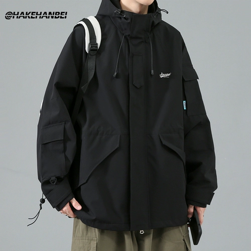 Мужская осенняя демисезонная японская куртка, в американском стиле, свободный крой