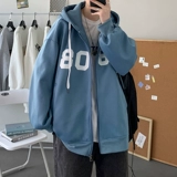 Трендовая толстовка с капюшоном, мужской осенний кардиган для школьников для отдыха, оверсайз