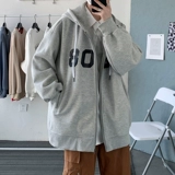 Трендовая толстовка с капюшоном, мужской осенний кардиган для школьников для отдыха, оверсайз