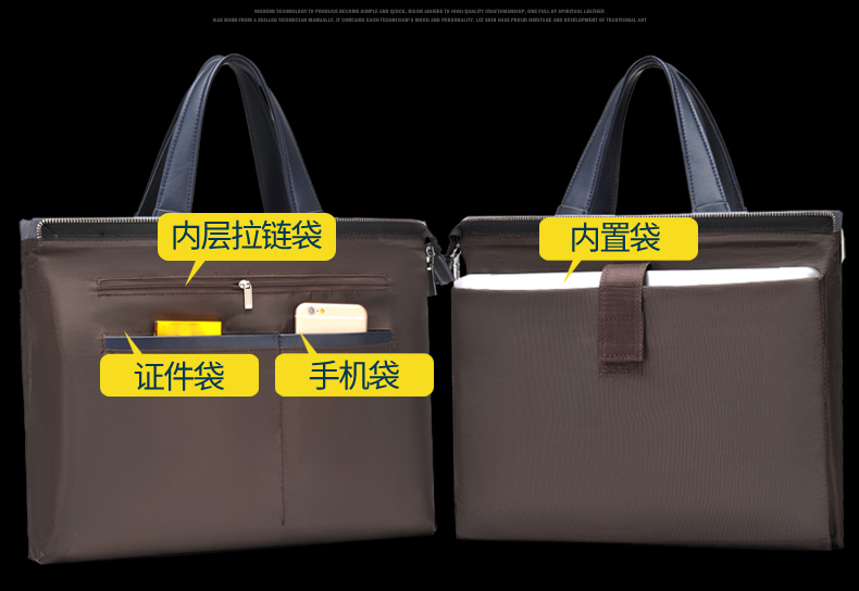 Tanmesso thời trang nam túi xách A4 kinh doanh túi Messenger túi đeo vai cặp nam túi xách ba lô túi michael kors