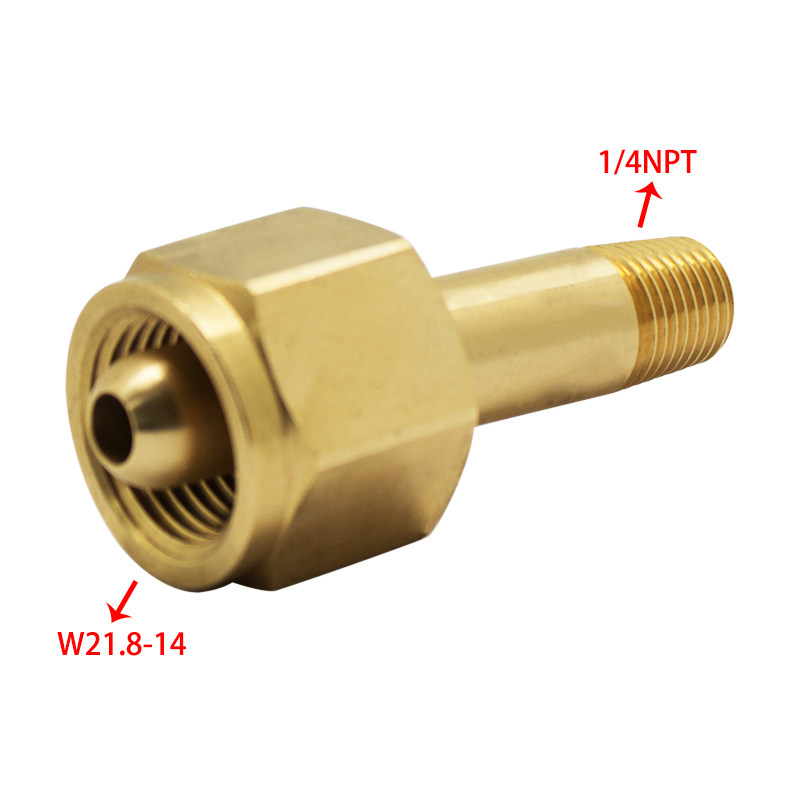 W21 8-14 G5 8 carbon dioxide industrial cylinder connector, all copper intake screw nut 1 4NPT