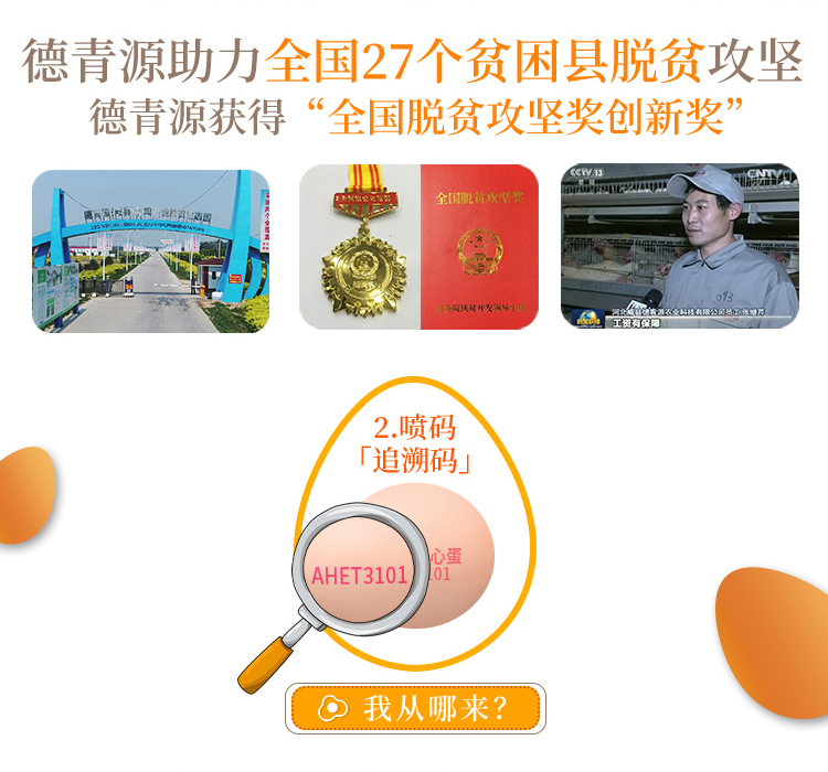 供港品质 德青源 谷饲鸡蛋生鲜卡 30枚*6次 图5