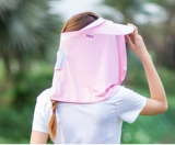 Маска, уличный солнцезащитный крем подходит для мужчин и женщин, дышащий шелковый шарф, защита от солнца, УФ-защита, с защитой шеи