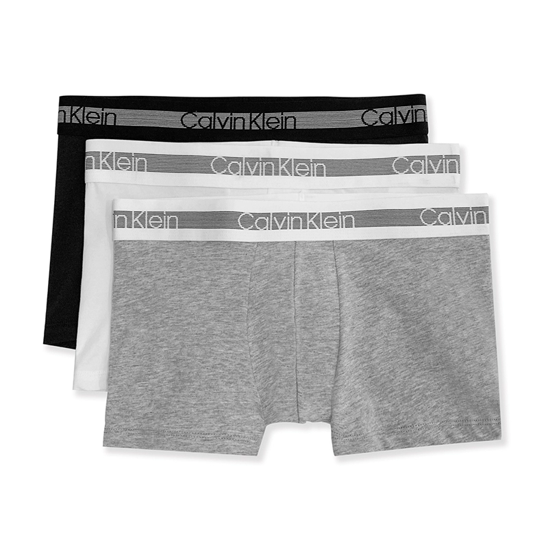 Hoa Kỳ Calvin Klein Kevin Klein ck đồ lót nam boxer bốn góc đồ lót thoải mái chính hãng 3 miếng - Vòng eo thấp