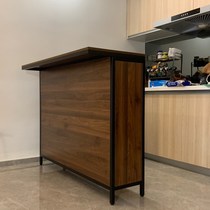 American industrial wind front desk cashier Bar Cafe high foot bar table solid wood clothing store cabinet reception front desk