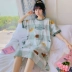 Những người bạn của những giấc mơ 6535 Cotton Nightdress M-XXL - Đêm đầm Đêm đầm