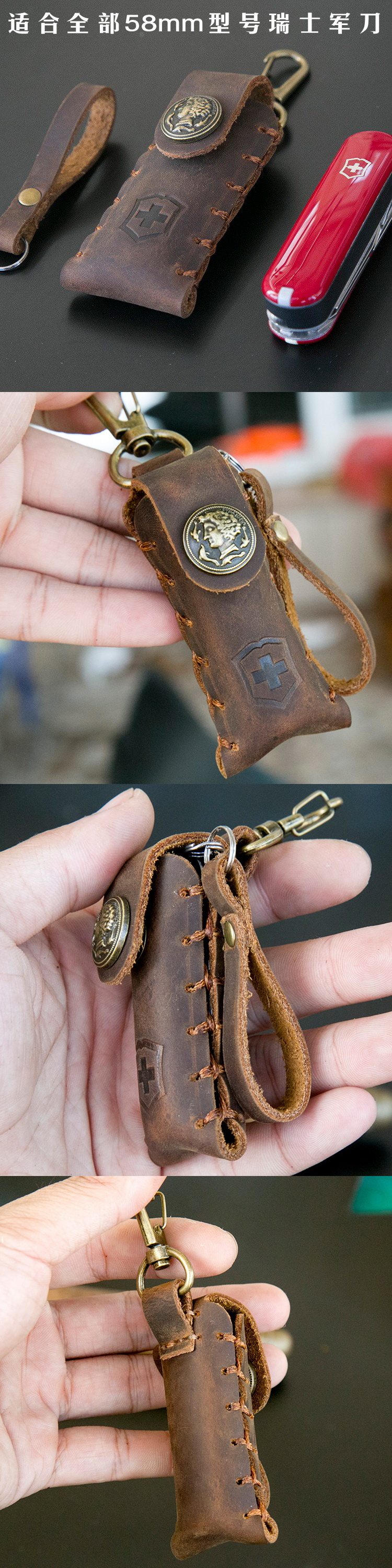 OD ручная работа Переключить 58 -миллиметровый мини -чемпионат из натуральной кожи Нож-1.jpg