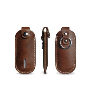 头层牛皮指甲钳套真皮打火机套U盘保护套多功能迷你车钥匙硬币包