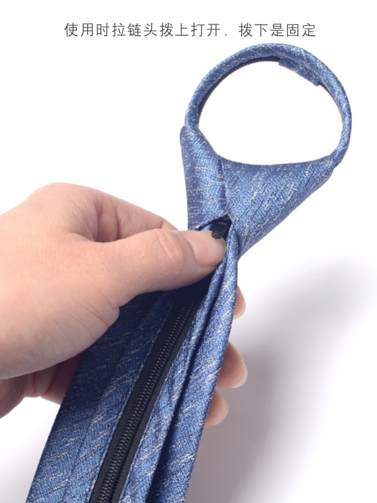 6cm Lazy-Style Korean Narrow No-Knot Zipper Tie for Men and Female Students, British Business Groom Wedding Red Blue Black