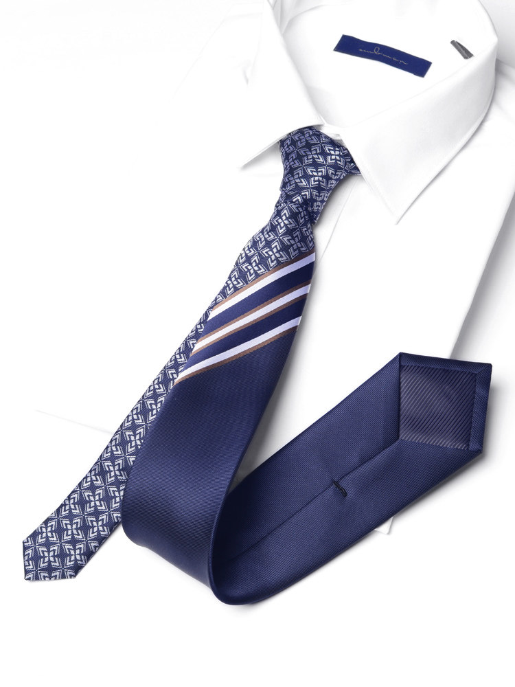 New Hong Kong Style High-End Three-Stripe Diagonal Tie for Men, Business 7cm Positioning Groom Wedding Gift Box