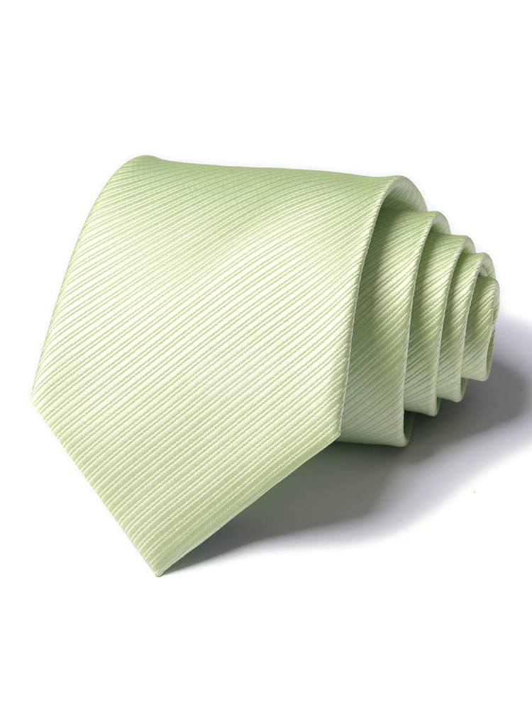 8cm Hand-Tied Solid Color Tie for Men, Formal Business Attire, Groom Wedding Casual Professional Light Green ins Gift Box Set