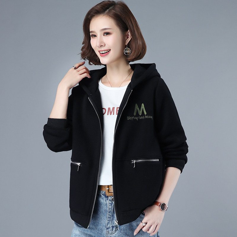 Plus size women's fat mm coat slimming spring and autumn tops 2023 new spring fashion trend sweater jacket
