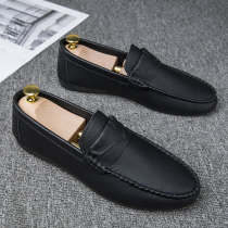 2022 spring new beans Bean Shoes Men Casual Leather Shoes Society Little Guys Driving Mens Shoes A Foot foot Lazy Shoes