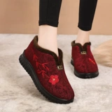 Зимняя утепленная обувь, слипоны для матери, нескользящие туфли, сапоги, мягкая подошва