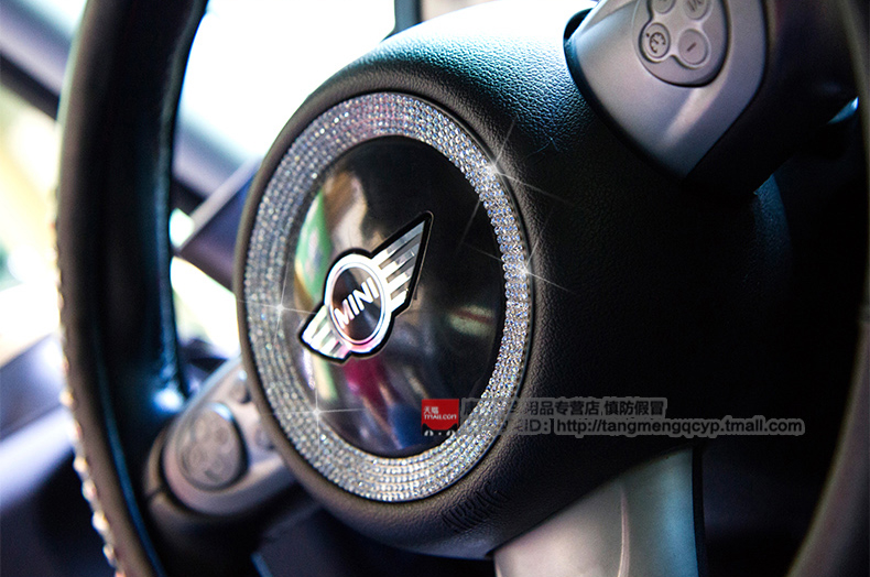 【天天】現貨!MINI Cooper F56 one fun R56 Countryman clubman方向盤水晶貼鉆
