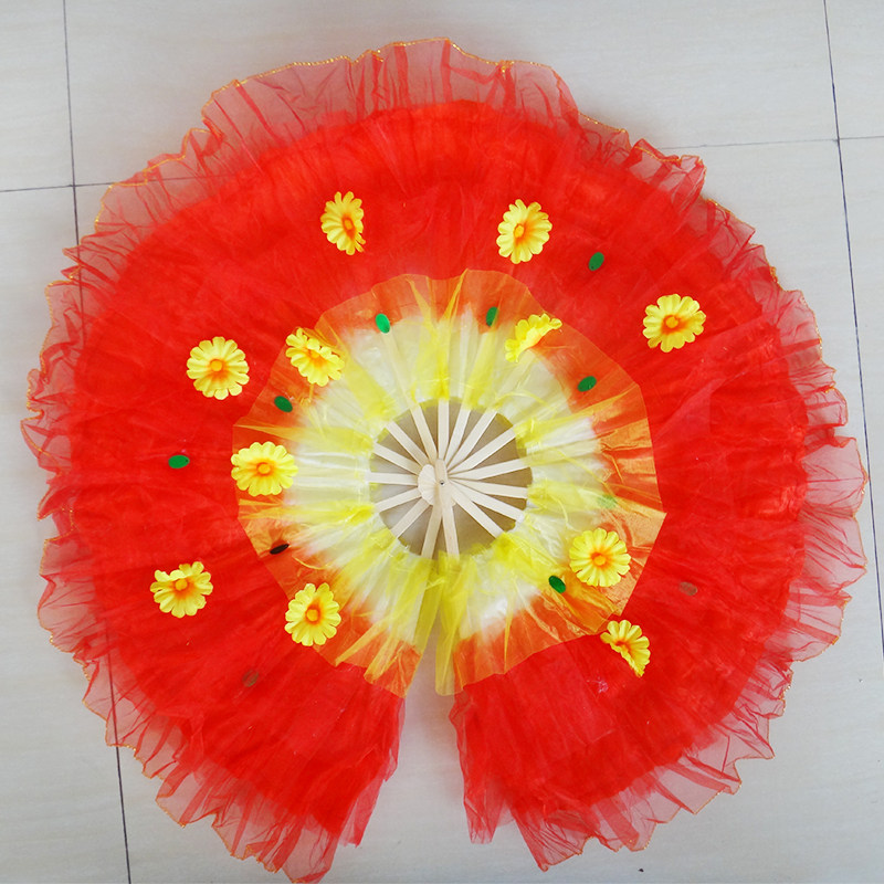 Dance fan dance fan Dancing Fan stage performance fan 360 boutique yarn fan 360-degree yarn fan