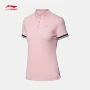 Mùa xuân 2019 Li Ning áo ngắn tay polo nữ thể thao thời trang loạt áo thể thao đan áo - Áo polo thể thao thun polo