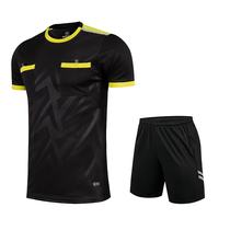 Football match referee uniform suit referee short-sleeved jersey professional football match training referee equipment customization