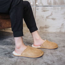 2021 new winter mens wool slippers leather hair integrated Baotou shoes gush warm cotton shoes G B АU G G