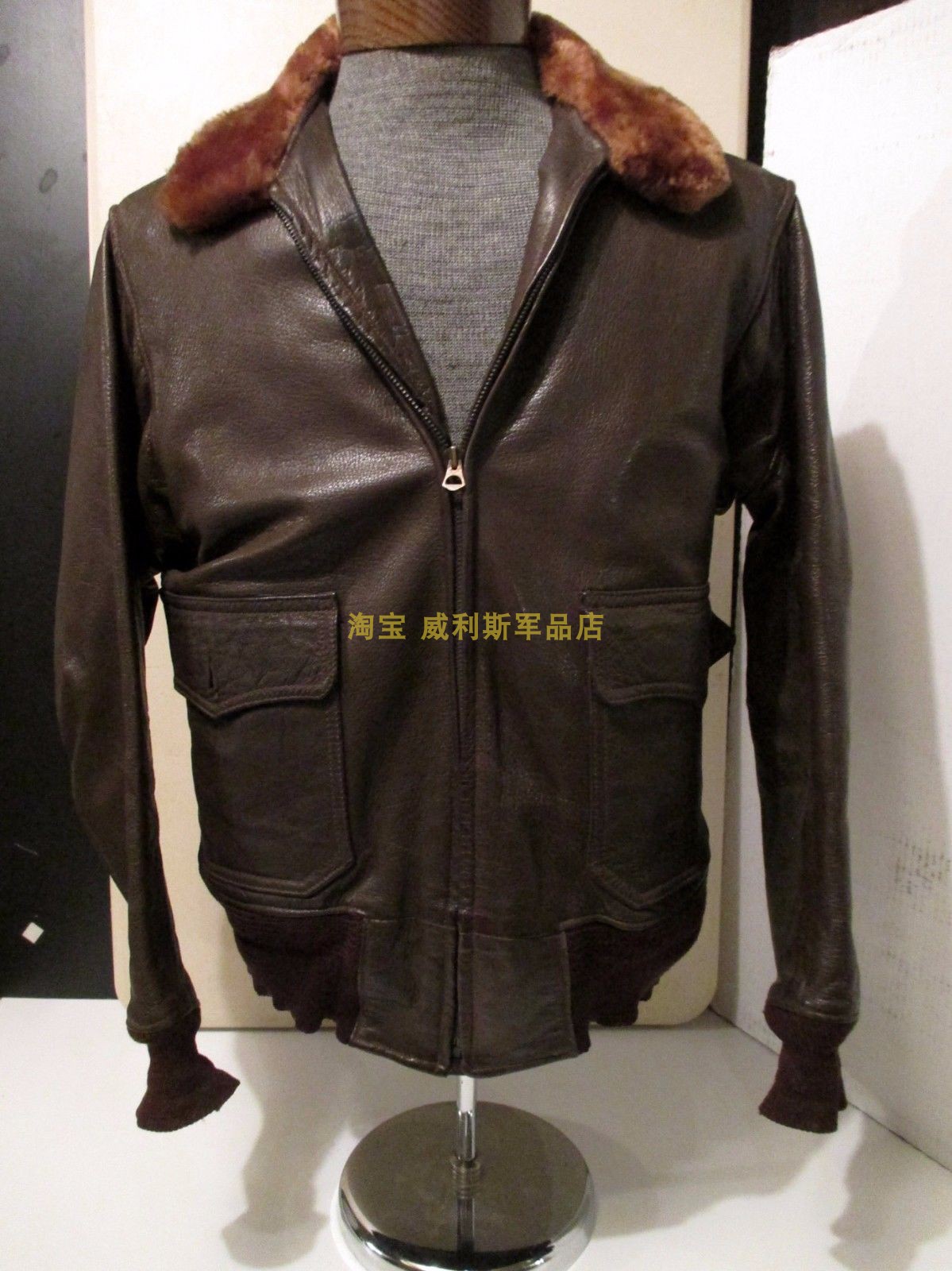 WWII US Army Edition Original Pint Marine Corps Air Force F6F4 carrier-based pilot M422 Sheep leather jacket