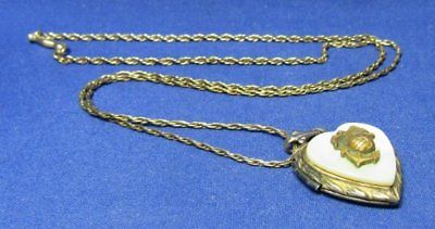 WWII US Army Edition Original Marine Sweetheart Heart-shaped Photo Necklace Pendant