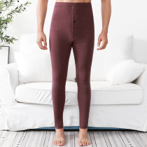 Snow velvet elderly autumn pants mens autumn and winter thickened abrasive warm pants middle-aged high-waisted cotton trousers