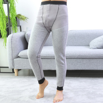 Middle-aged and elderly mens warm pants men plus velvet padded double-layer long knee pads high-waisted cotton pants winter wool pants velvet pants