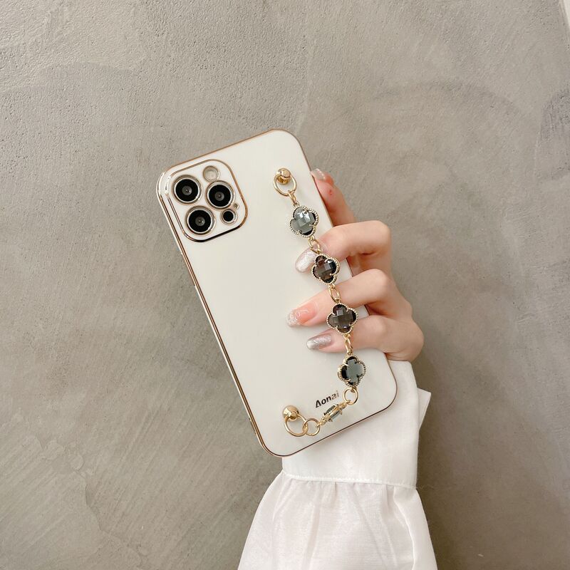 Suitable for Apple iPhone 15, 16, 17, 17 Pro Max, 14, 13 Phone Cases, Simple Chain, High-End Feel, Niche Luxury, High Appearance Value, Classy, Full Coverage, New Style, Fashionable, Light Luxury, Simple Soft Case