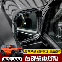 Special Tank 300 Rearview Mirror Sunny Rain Shield Retrofit Mirrors Rain Brow Carbon Ciliary Decoration Shield Rain frame Decorative Pieces