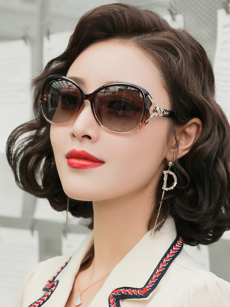 2022 New Anti-UV Sunglasses Round Face Slim Korean Version Tide Polarized Sunglasses Ladies Drive Elegantly