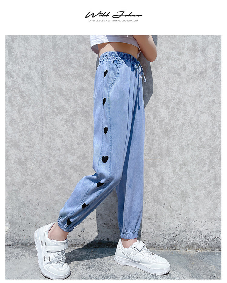 Детские джинсы, штаны, тонкое средство от комаров, шелковая летняя одежда, в западном стиле, подходят для подростков OTHER / Other 