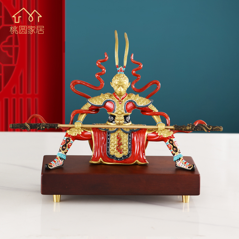 Qitian Grand St. Sun Wuqi Pure Bronze Fighting War Sacred Buddha Pendulum's Living Room Xuanguan Cabinet Office Creative Decoration Furnishing