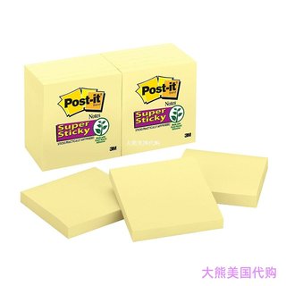 Post-it super sticky notes, 3 in x 3 in, 654-12sscy