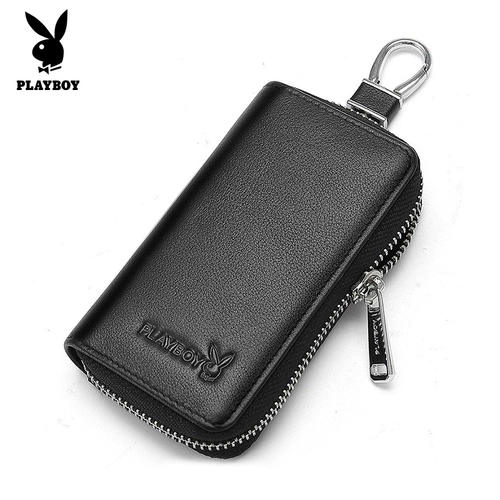 Playboy, ключница, картхолдер, вместительные и большые универсальные ключи от машины, сумка-органайзер, 2 в 1, из натуральной кожи, простой и элегантный дизайн