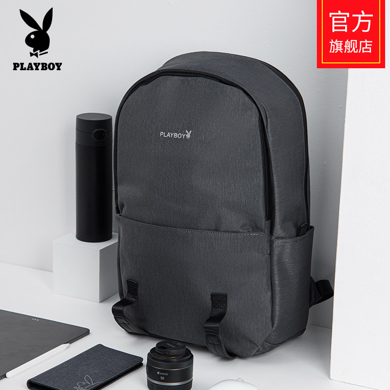 Flower Playboy Double shoulder bag Men's leisure Business travel Large capacity Shoulder Bag High School Student Computer School Bag