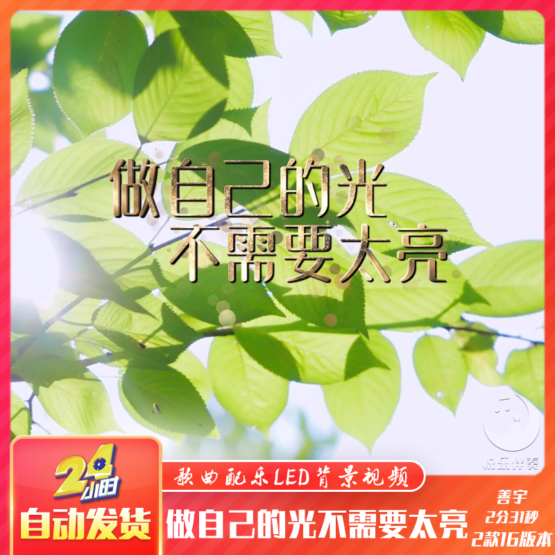 Shanyu: Be Your Own Light Without Needing to Be Too Bright - Original Song Lyrics with Accompaniment - Led Large Screen Stage Background Video