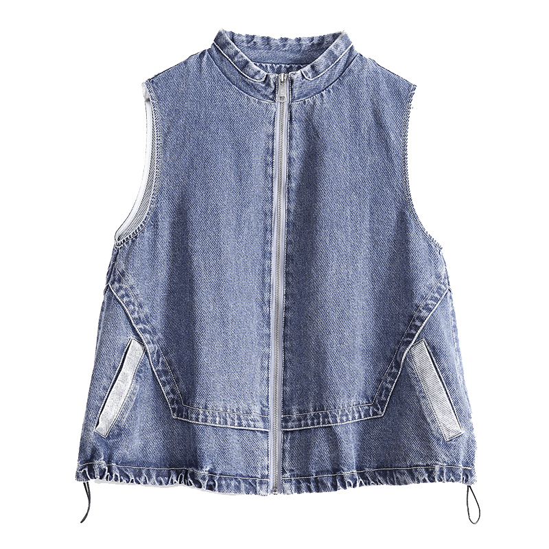 chuồng denim mất Hàn Quốc phiên bản 2020 mùa xuân và mùa thu tay mới vest giản dị ngựa kẹp áo khoác áo khoác mỏng