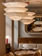 Medieval French Floatation Bamboo Hat Suspended Chandelier Retro Living Room Dining Room Bedroom Atmosphere Dupont Paper Wabi-Sabi