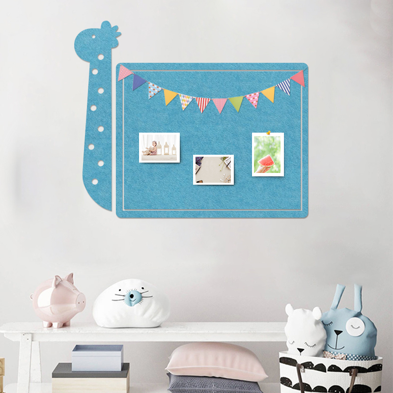 Long Neck Deer Soft Wood Board Photo Wall Fine Art Work Display Dormitory Toddler Themed Decorative bulletin board Felt Wall Sticker
