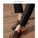 ANOS business suit trousers men's non-iron slim black casual straight trousers for work drape professional formal wear summer