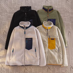 Cross-Border Japanese-Style Bata Outdoor Fleece Jacket for Men and Women, Lamb Fleece, Loose Fit, Large Size, Autumn and Winter Thickened Polar Fleece Trendy Coat