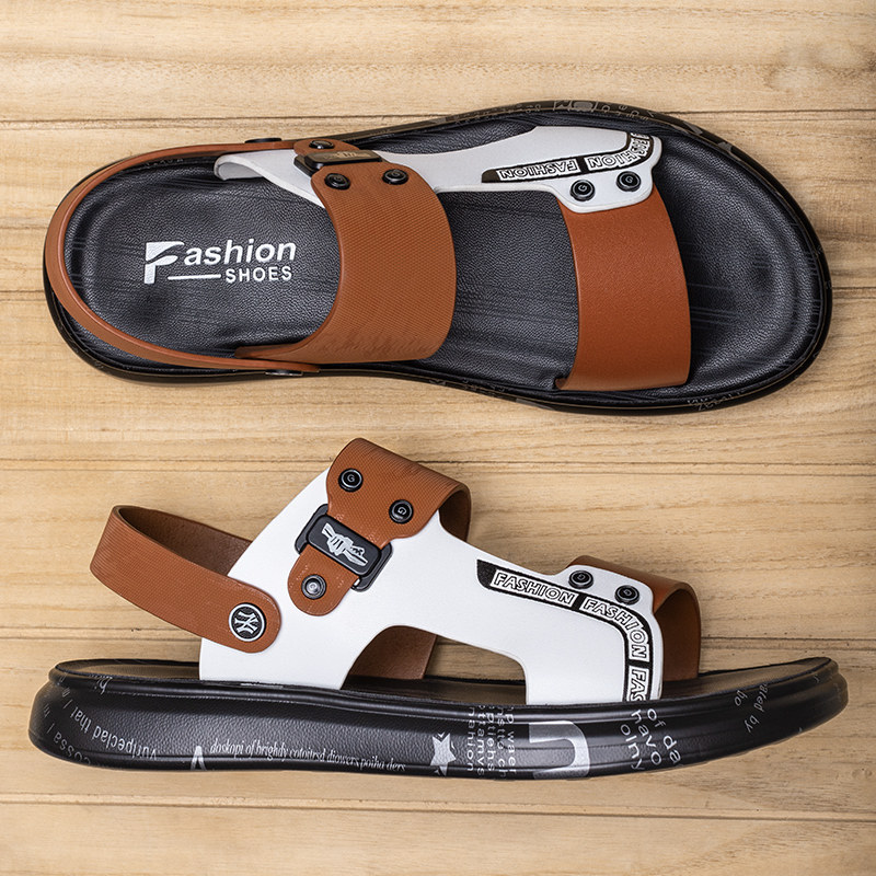 Hon Star Red Stark sandals men's genuine leather summer outwear beach sandals for casual use for men's slippers