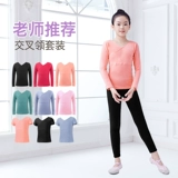 Одежда для танцев, топы, детские балетки для девочек, весенне-осенняя танцевальная одежда для девочек с длинными рукавами, детская танцевальная одежда для выпускных экзаменов