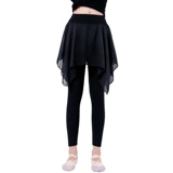 Детская спортивная одежда, комплект, черный шифоновый лонгслив, комбинезон, штаны, в обтяжку