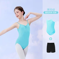 Мятно-зеленый комбинезон + танцевальные шорты [новая ткань]