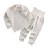 Baby Qiuyi Qiuku Set Cotton cardigan Trẻ em Đồ lót Tắt máy Cotton 0-1-3 tuổi Bé trai bộ nỉ nhung cho bé gái Quần áo lót