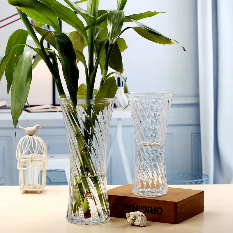 Bình nhỏ tươi nước văn hóa cây cọ trắng cây thủy tinh bình trang trí trang trí bình hoa đơn giản bình thủy tinh - Vase / Bồn hoa & Kệ