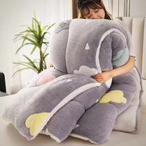 Quilt Winter quilt thickened warm quilt core lamb double-sided velvet 10 pounds of wool quilt spring and autumn and winter single and double quilt